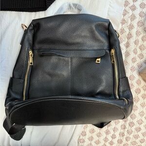 Leather backpack